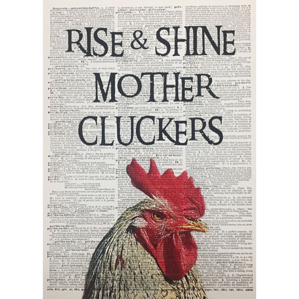 Maturi A3 Funny Chicken Dictionary Wall art Quote Print Swearing